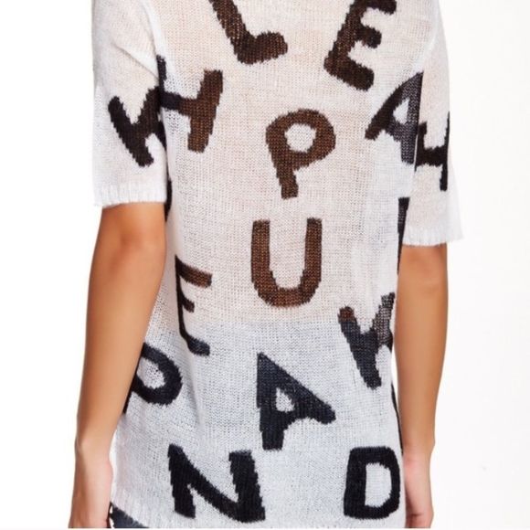 New Hye Park and Lune Bianca High End Academia Fashion Alphabet Sweater - Picture 4 of 9